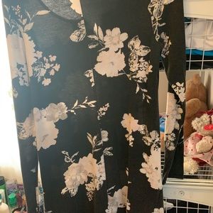 Black and white floral dress